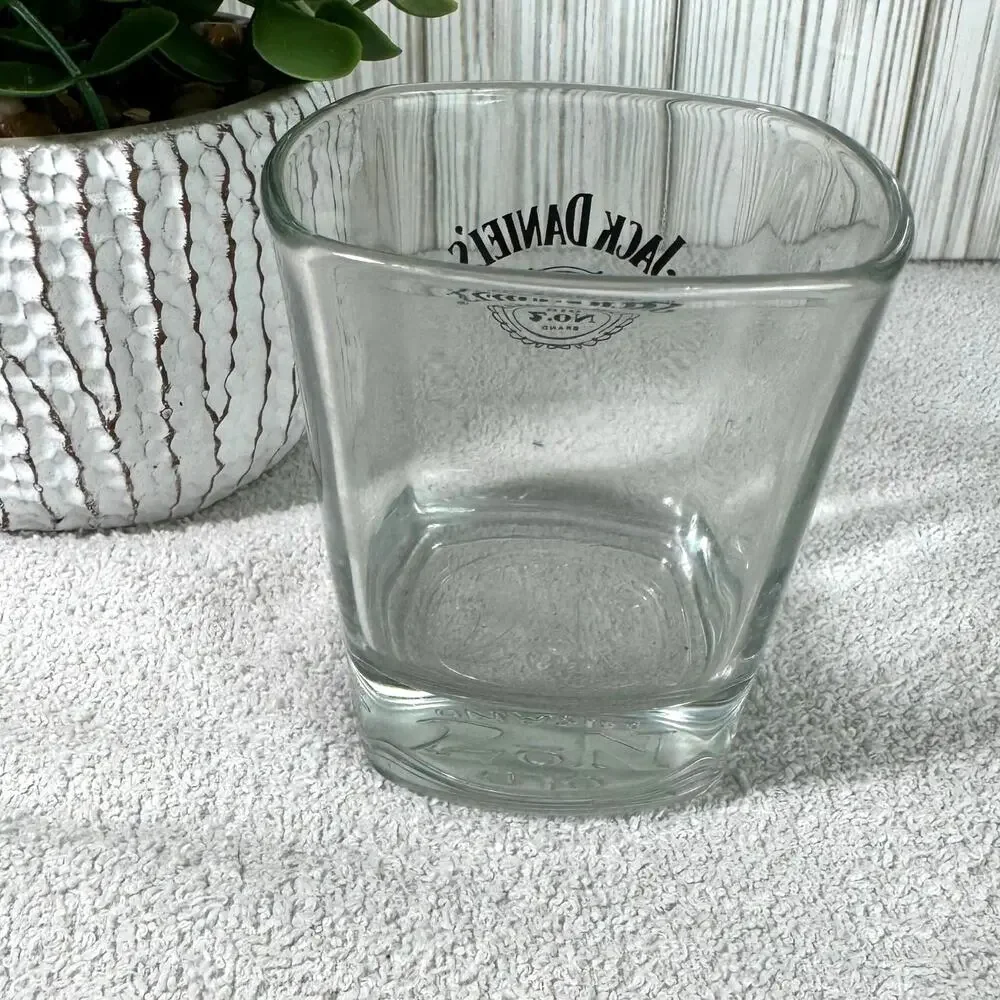 Jack Daniels Old No. 7‎ Brand Square 8oz Low Ball Tumbler Rocks Glass